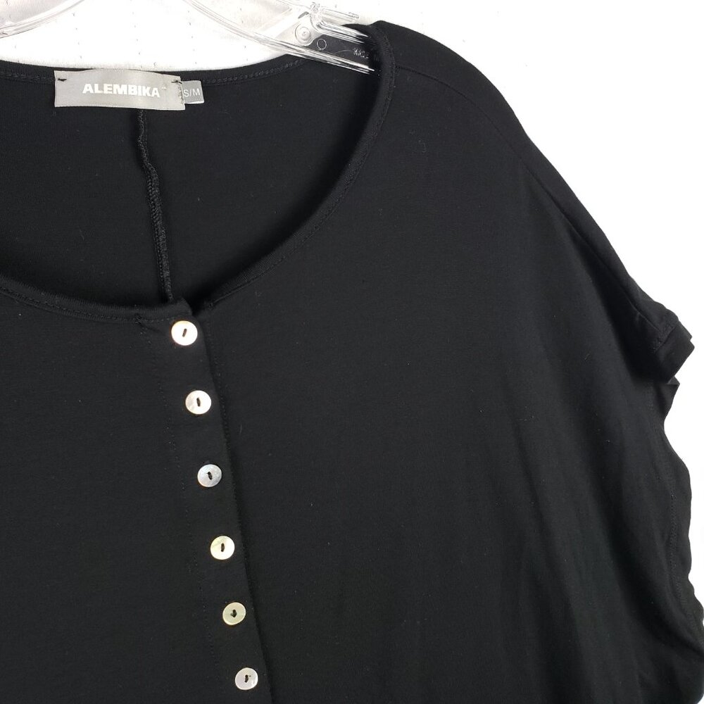 ALEMBIKA Israel Boxy Top Oversized Button Front Lagenlook Minimalist size S/M - Picture 4 of 9
